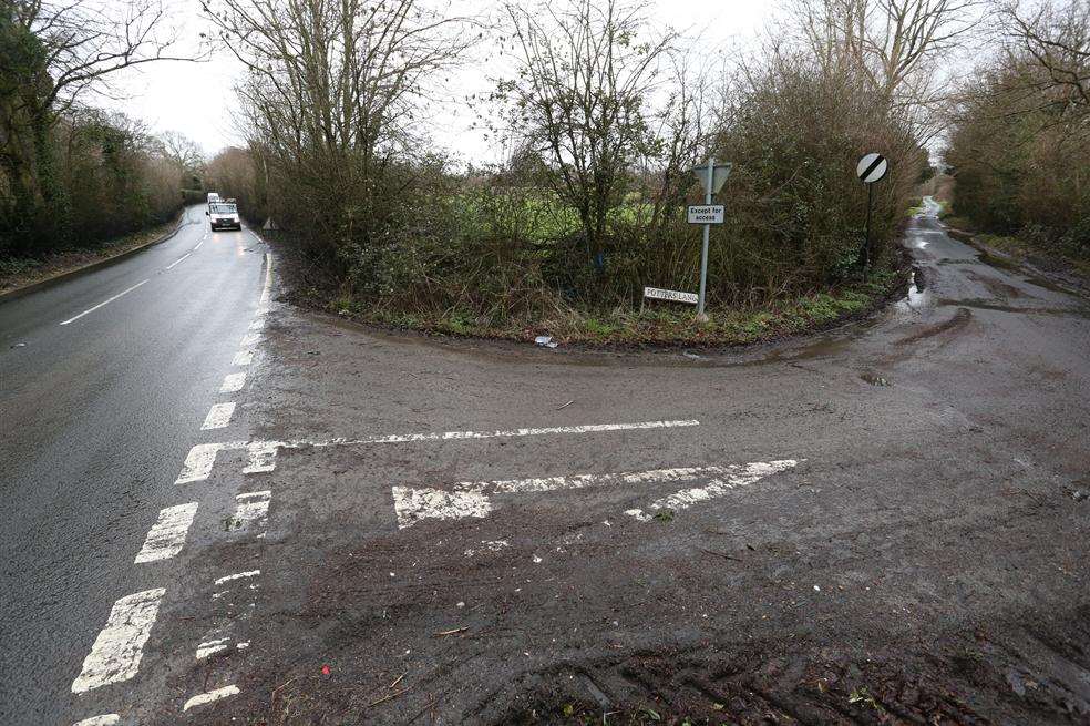 Cranbrook Road, close to where Cpl Stevenson came off his motorbike