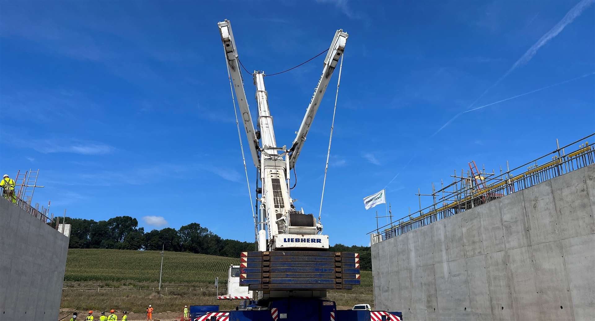 The crane by the Stockbury Roundabout. Picture: Megan Carr