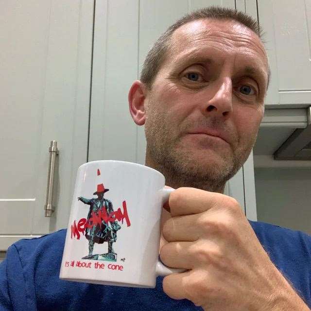 Jonathan and his Waghorn mug available to buy on his website. Picture: Jonathan Ash