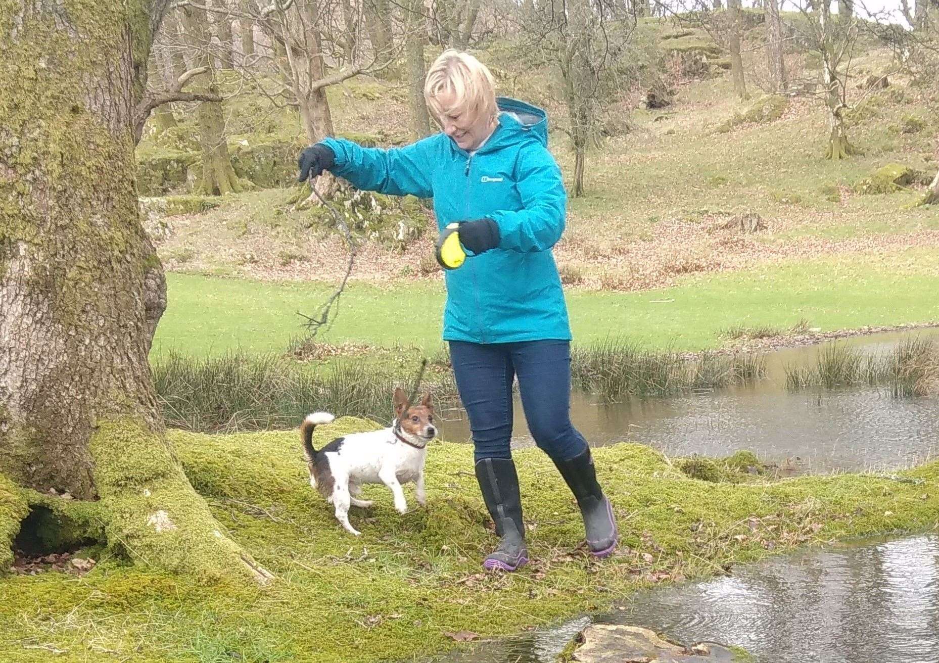 An image of Julia James, wearing what she was wearing on the day she died, together with her beloved dog Toby. Picture: Kent Police