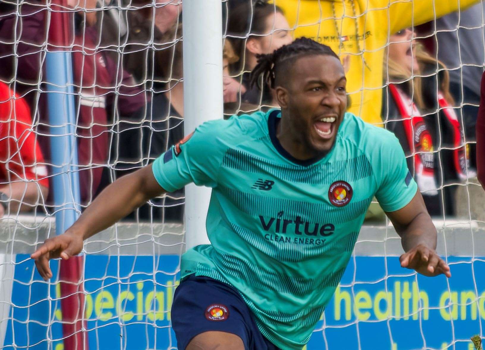 Ebbsfleet United striker Dominic Poleon. Picture: Ed Miller/EUFC