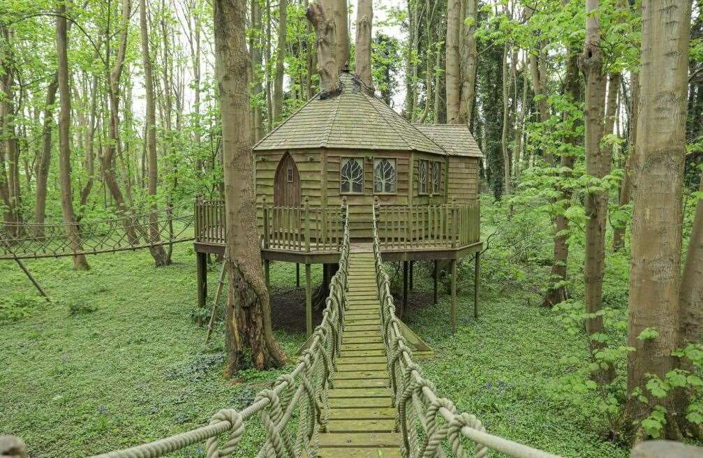 The treehouse at Oxney Court. Picture: Miles and Barr