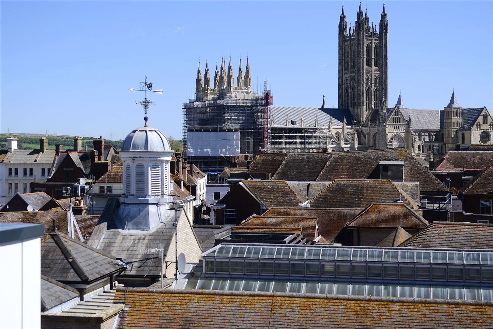 The view from the top of the roof terrace