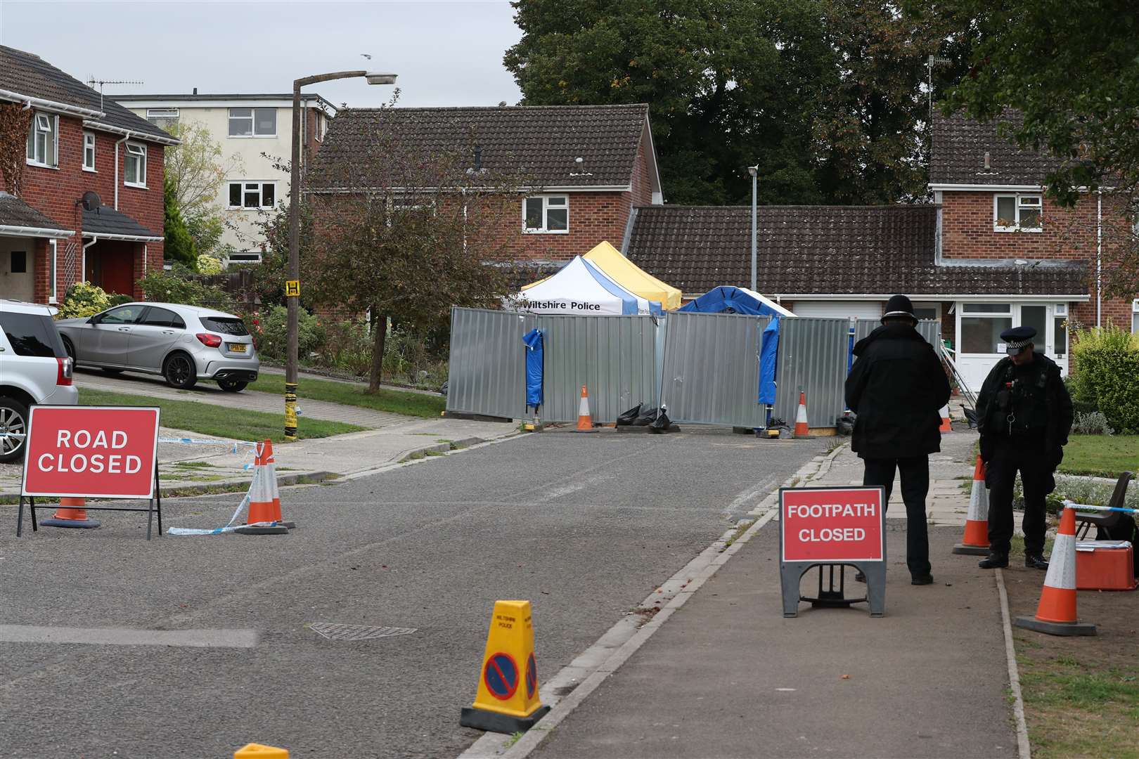 The home of former Russian spy Sergei Skripal on Christie Miller Road in Salisbury (Jonathan Brady/PA)