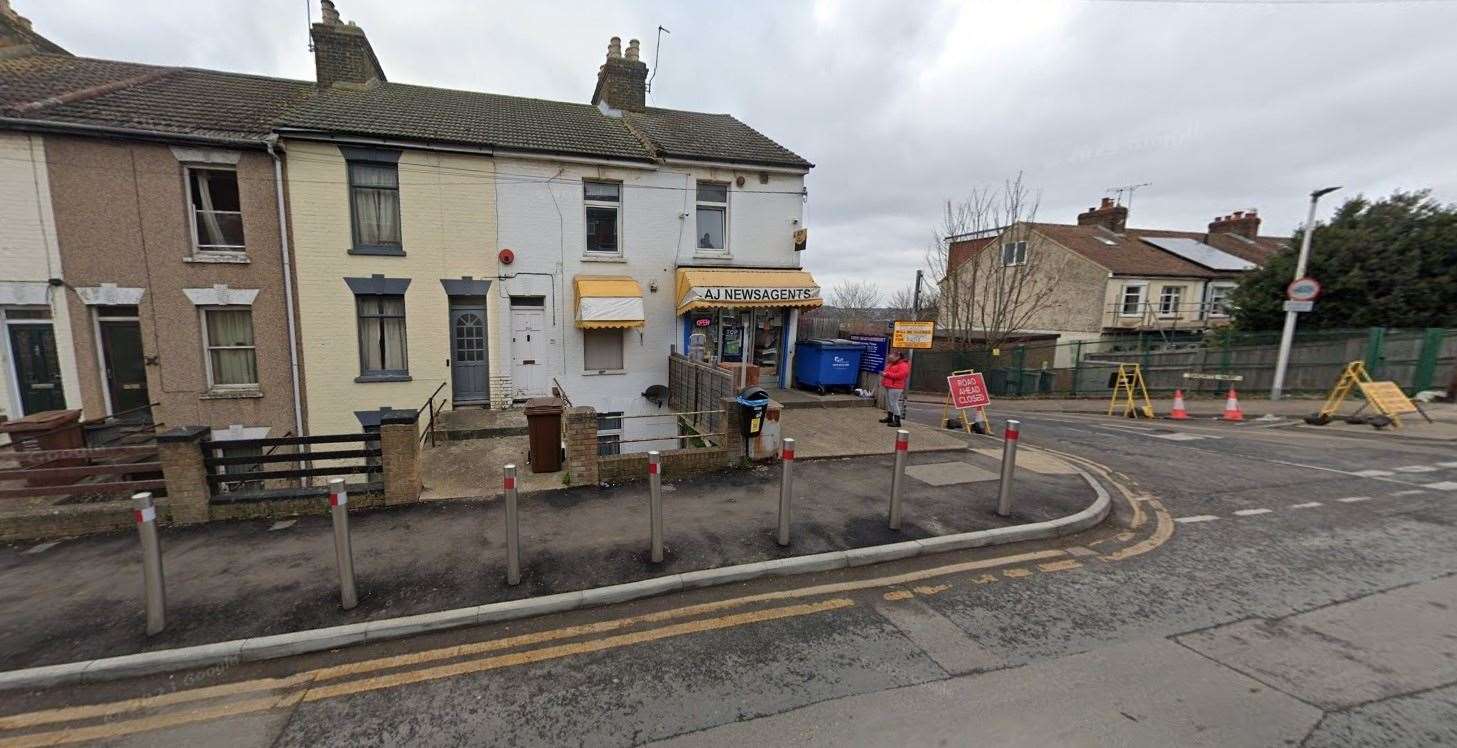 The bollards in Borstal Street near the junction with Shorts Way. Picture: Google