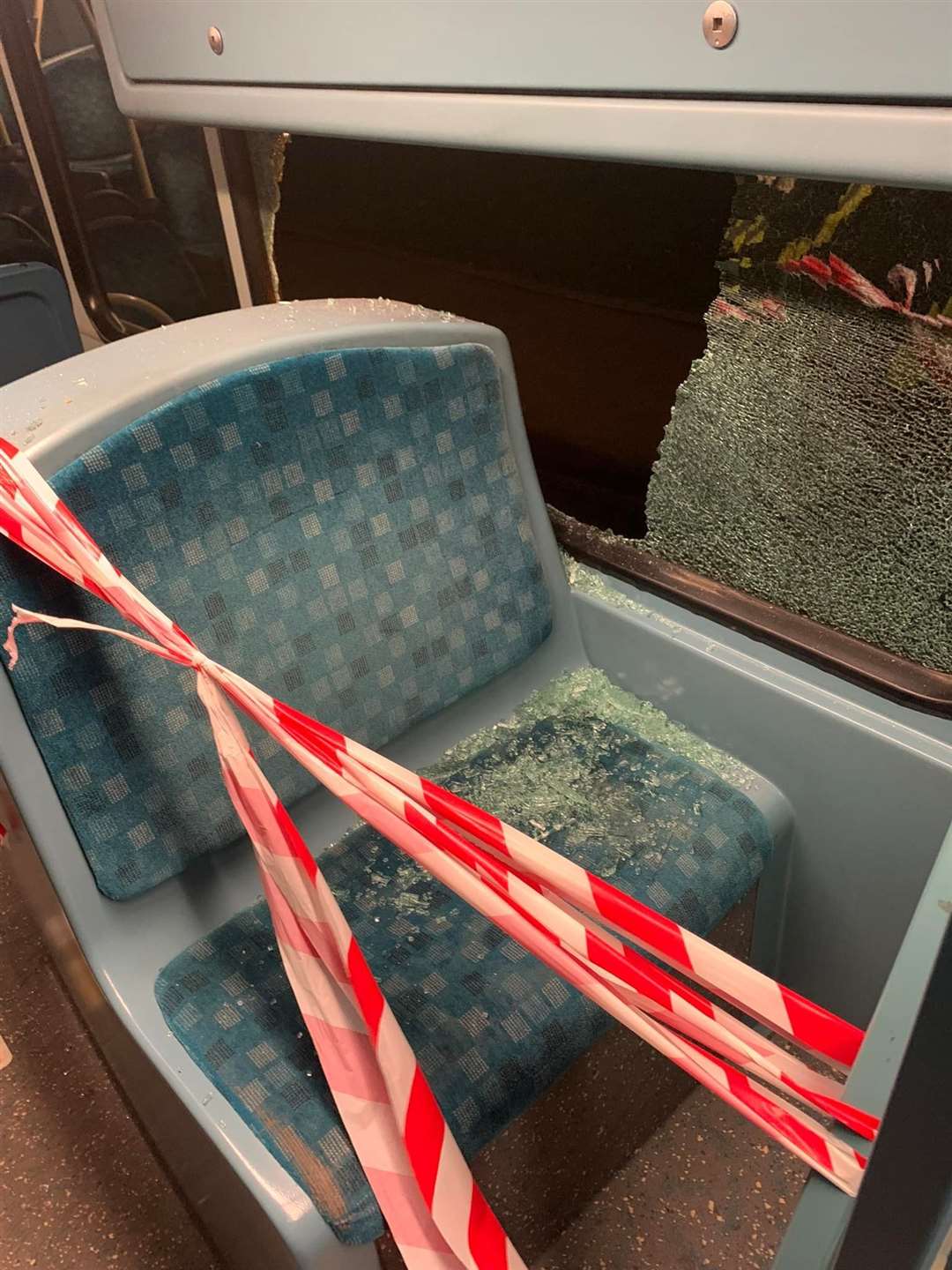 An Arriva bus was pelted with rocks in Snodland. Picture: Ayodeji Adedigba