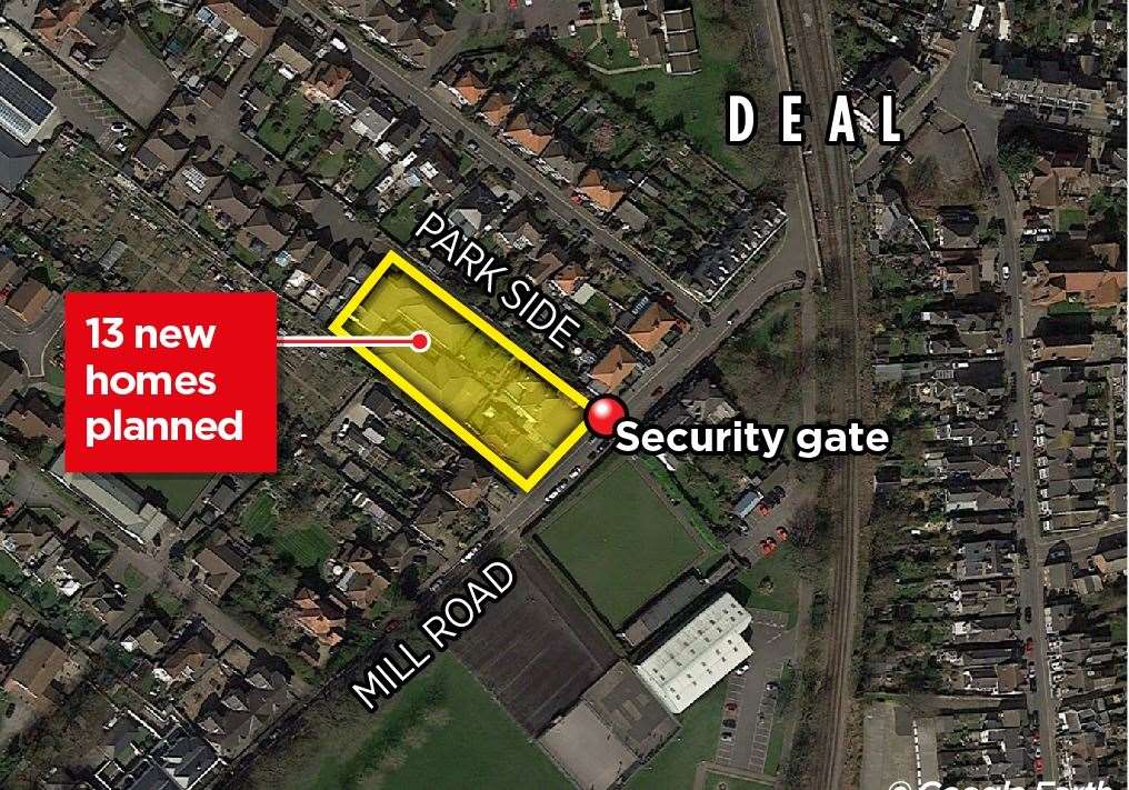 Where the new homes are proposed to replace the former care. A decision on the application has yet to be made