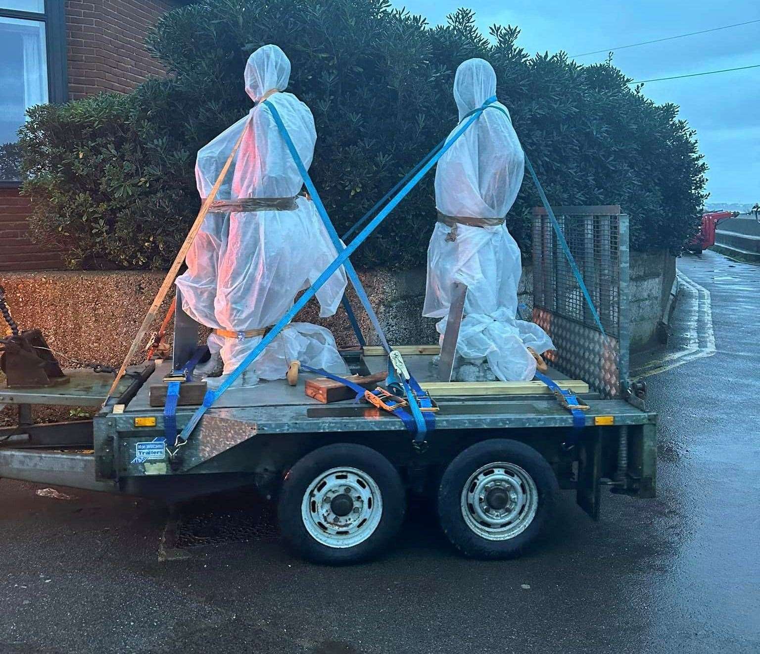 Sirens of Sewage was transferred to West Beach in Whitstable this weekend. Picture: SOS Whitstable