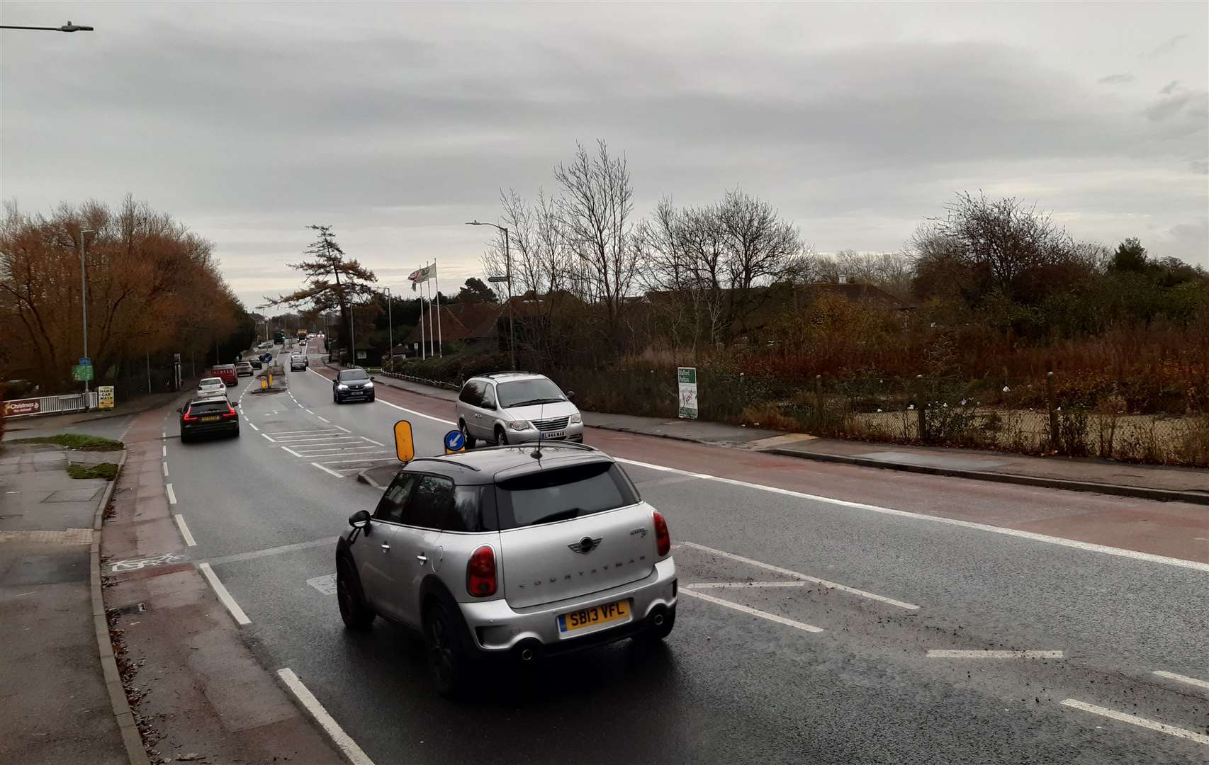 The proposed Aldi site is in a prime spot off Canterbury Road, between the Holiday Inn and the M20