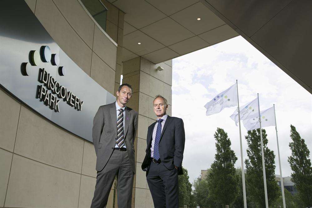 East Kent College principal Graham Razey, left, is moving the college's science curriculum to Discovery Park, headed by managing director Paul Barber