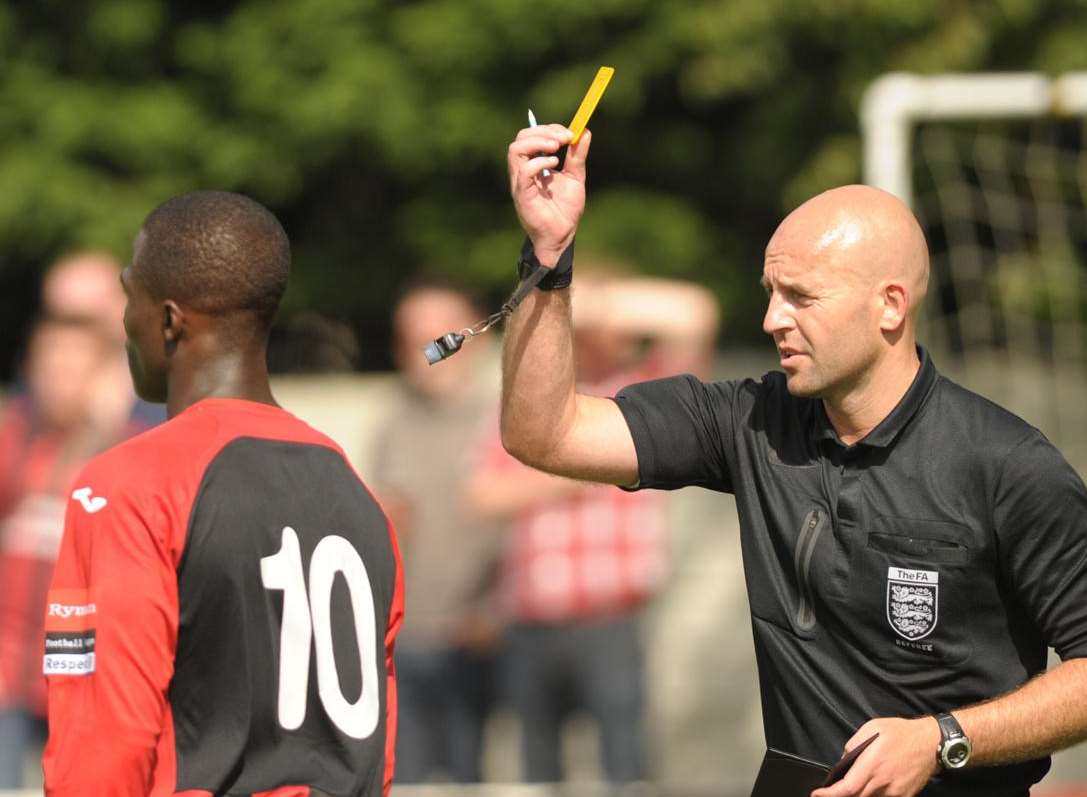 Chatham Town pick up another caution Picture: Steve Crispe