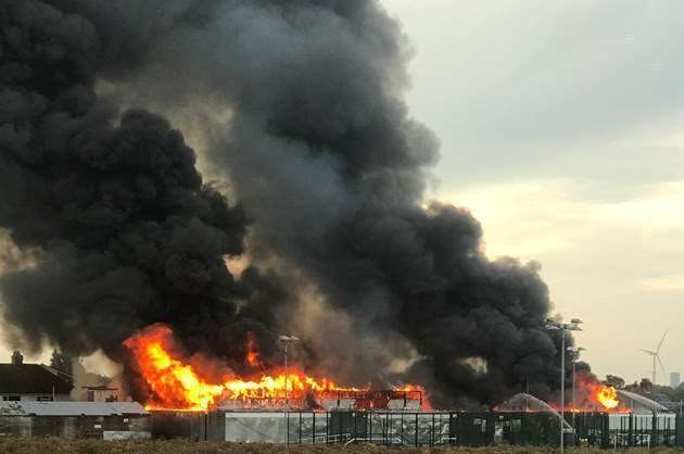 Fire at Fleet Leisure in Nelson Road, Northfleet