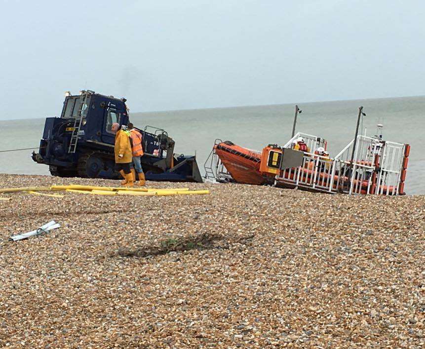 The lifeboat coming in to the station in Walmer. Picture: Lisa Hale