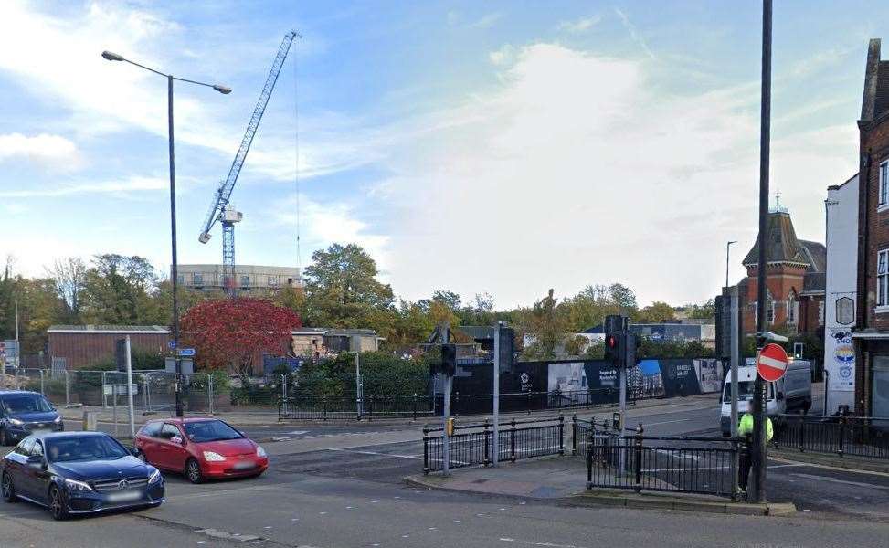 Where the site of Ironmonger Yard (formerly known as Bardell Wharf) is at the busy road junction of Rochester High Street, Corporation Street and Star Hill. Photo: Google