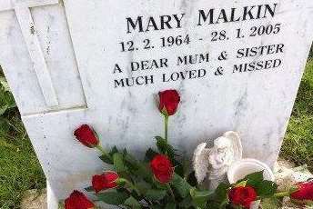 The grave of Mary Malkin, who was strangled in Margate