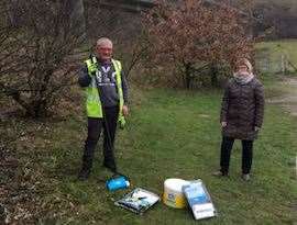 Cllr Mary Lawes with Town Sprucer manager Peter Phillips. Picture: Mary Lawes