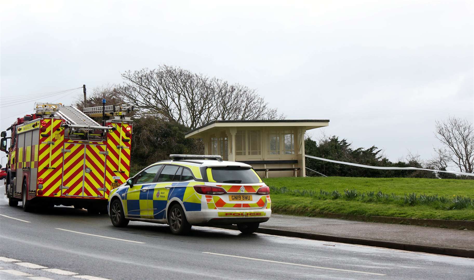 Emergency services at the scene in Herne Bay. Picture: UKNIP