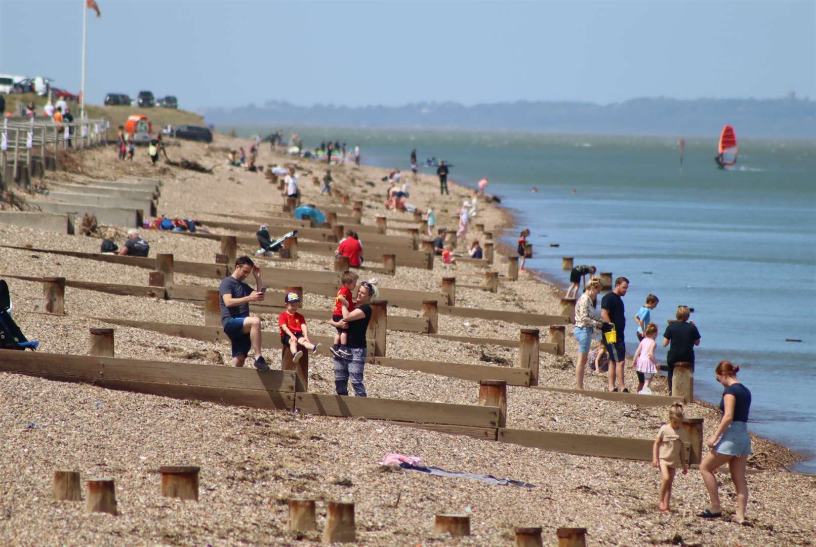 The kayakers got into trouble after being blown out to sea at The Leas, in Minster. Stock picture