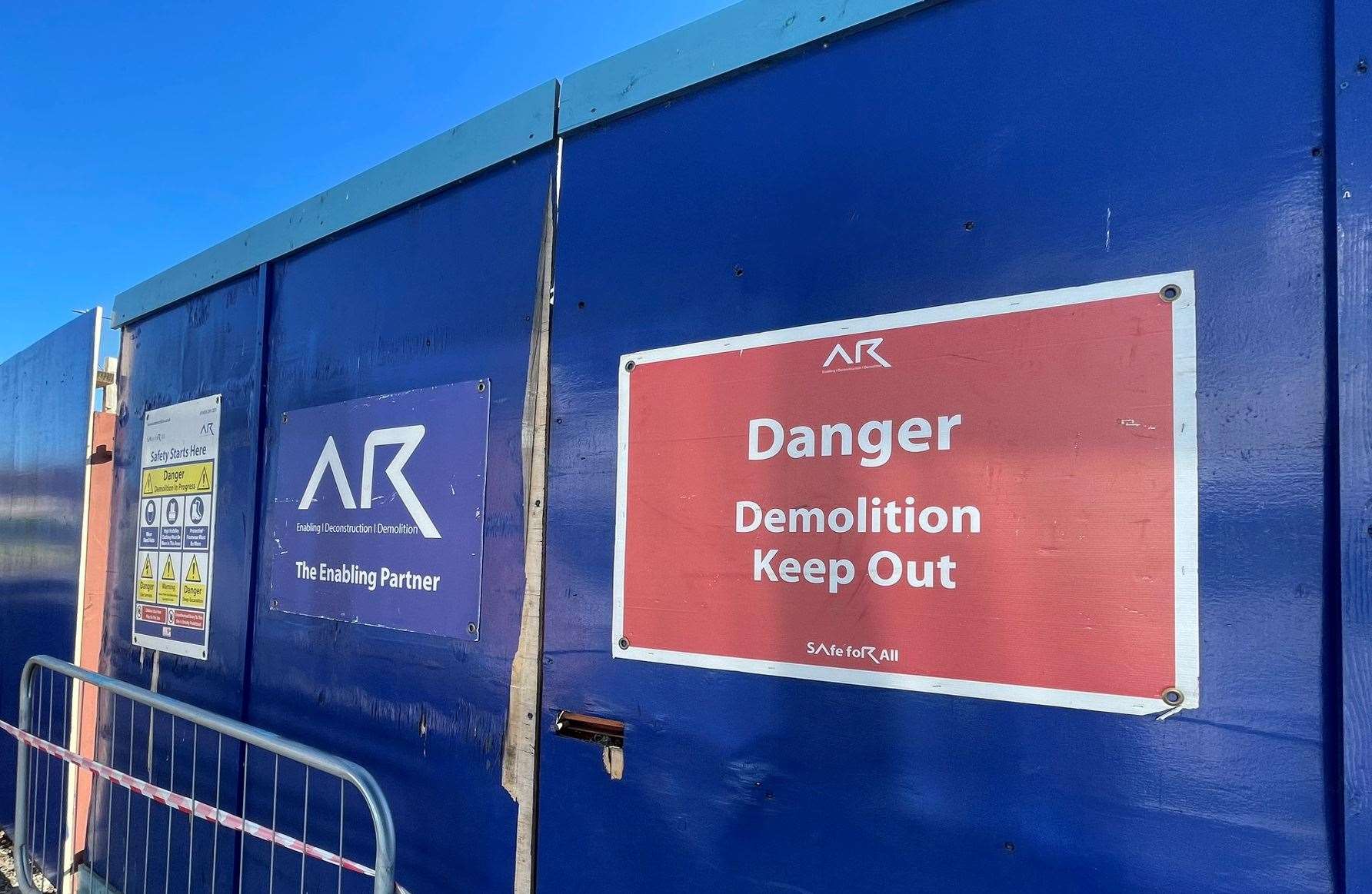 Two buildings are being demolished to make way for an expanded Aldi supermarket in East Street, Sittingbourne. Picture: Joe Crossley