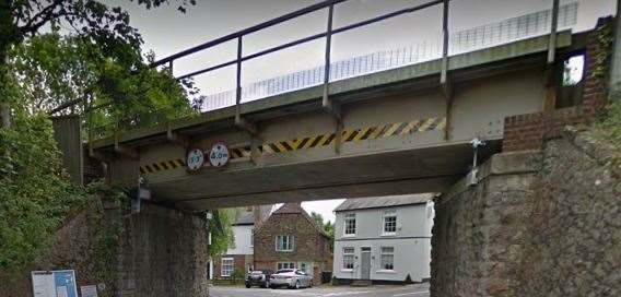 Train services have been disrupted after a lorry hit a railway bridge. Picture: Google Maps