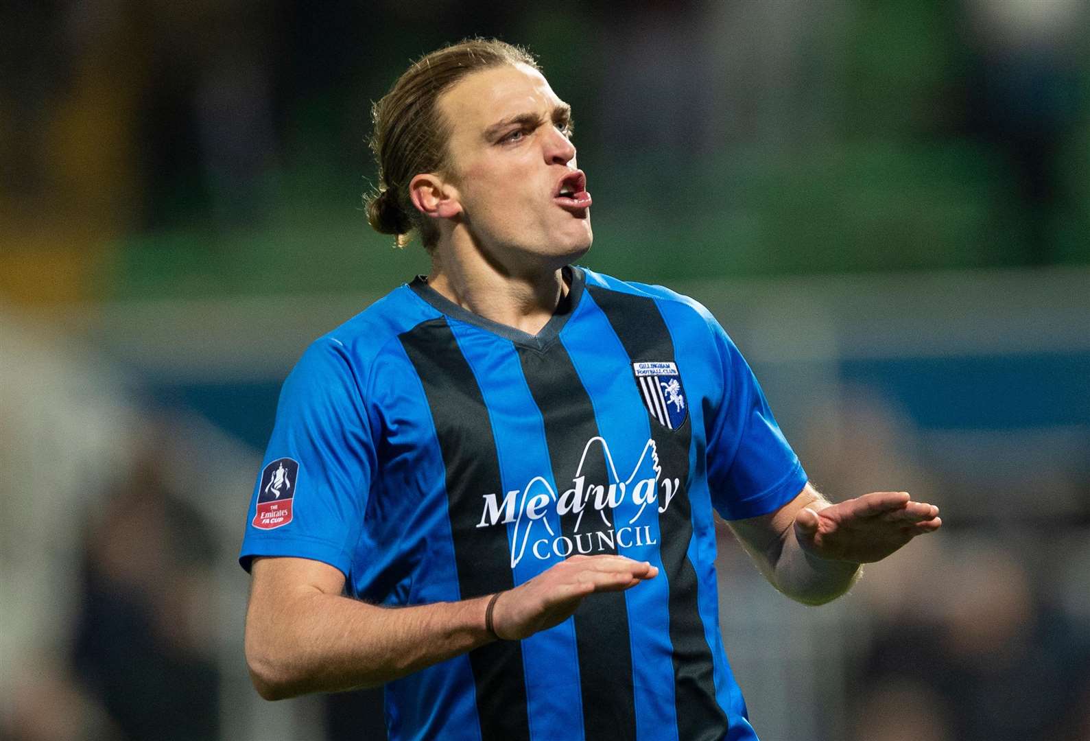 Tom Eaves celebrates scoring the equaliser in stoppage time. Picture: Ady Kerry