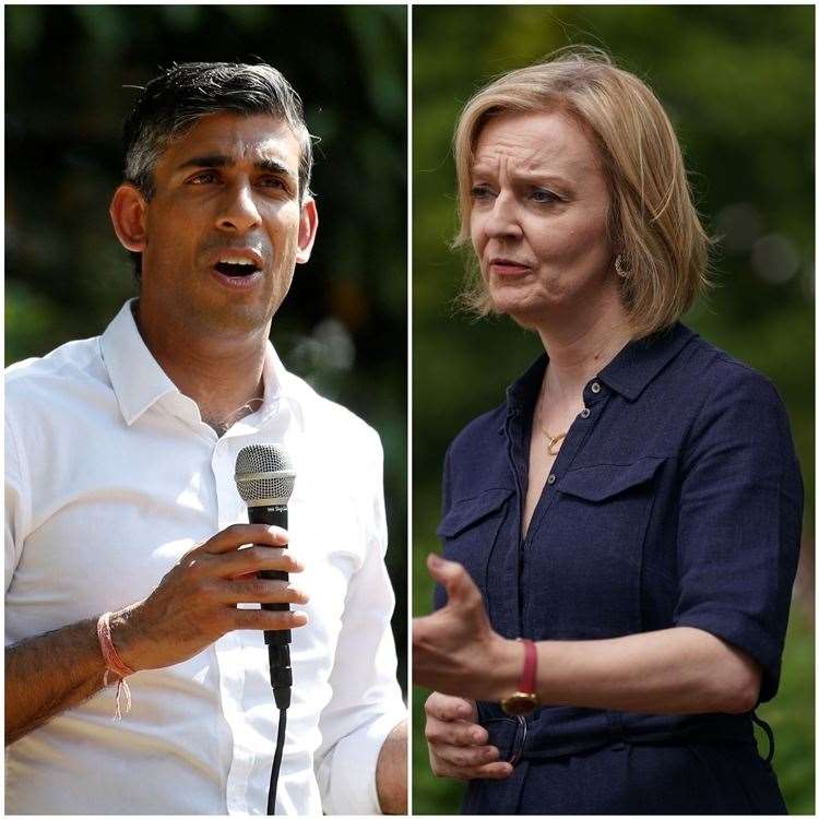 Leadership rivals Rishi Sunak and Liz Truss. Picture: Peter Nicholls/Joe Giddens/PA