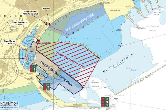 Exclusion area for the Dover Western Docks development.