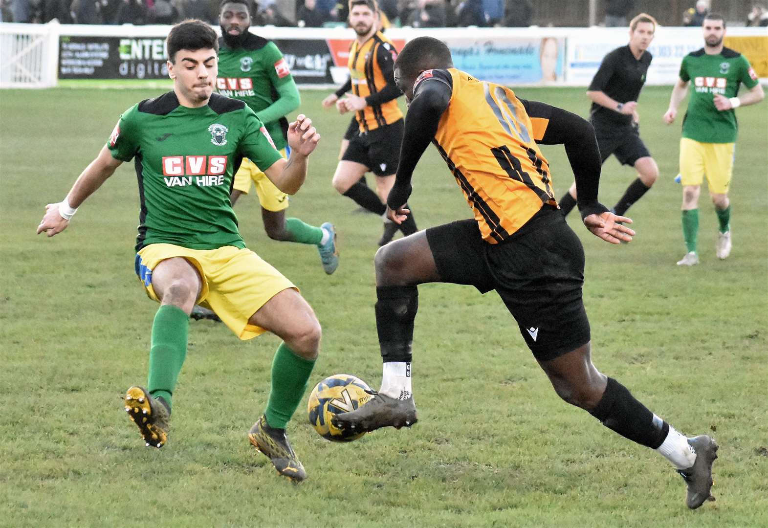 Ade Yusuff on the ball. Picture: Randolph File