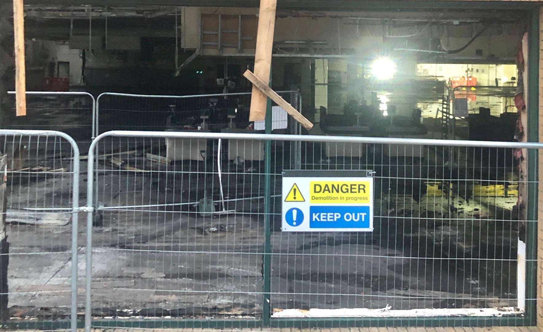 The gutted inside of Folkestone Morrisons. Picture: Steve Salter