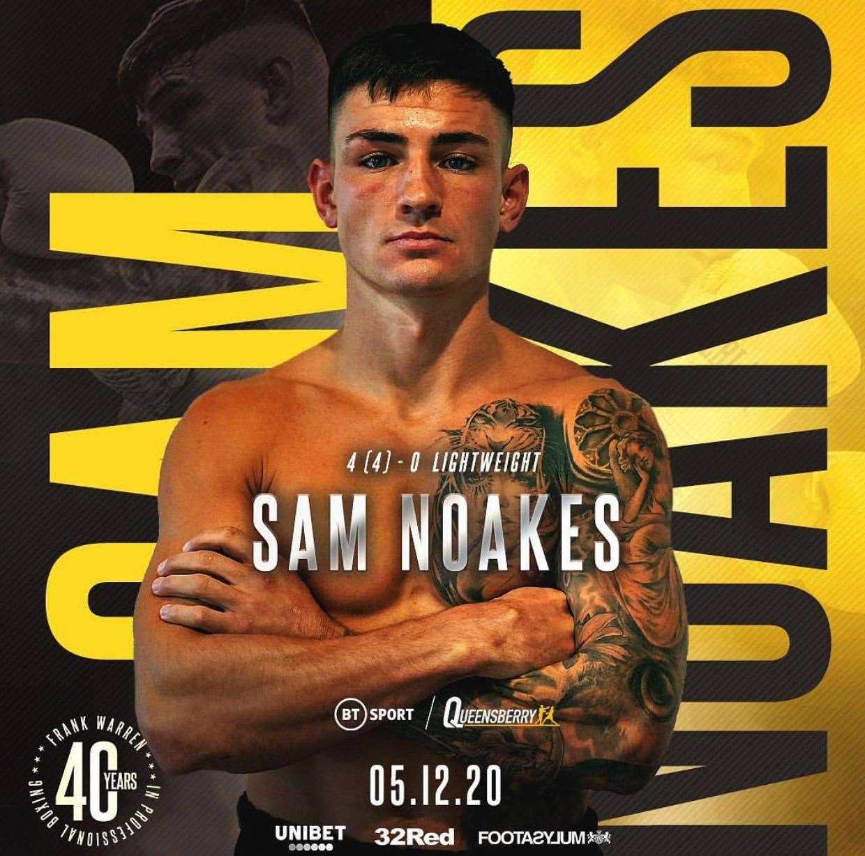 Sam Noakes' fight is off after the Maidstone lightweight tested positive for Covid-19