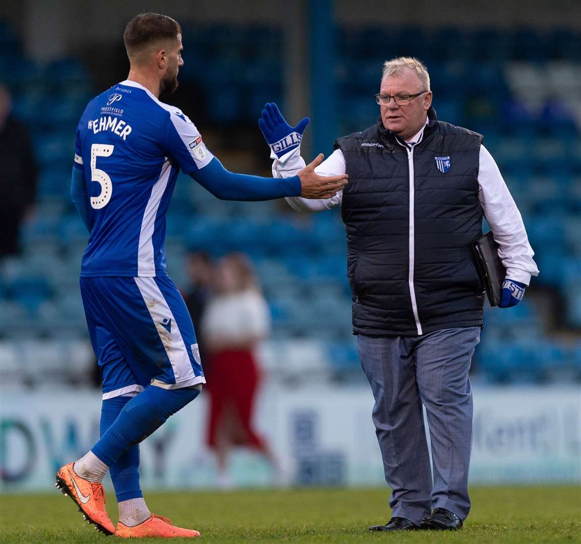 Max Ehmer has praised Gills boss Steve Evans' man-management skills Picture: Ady Kerry