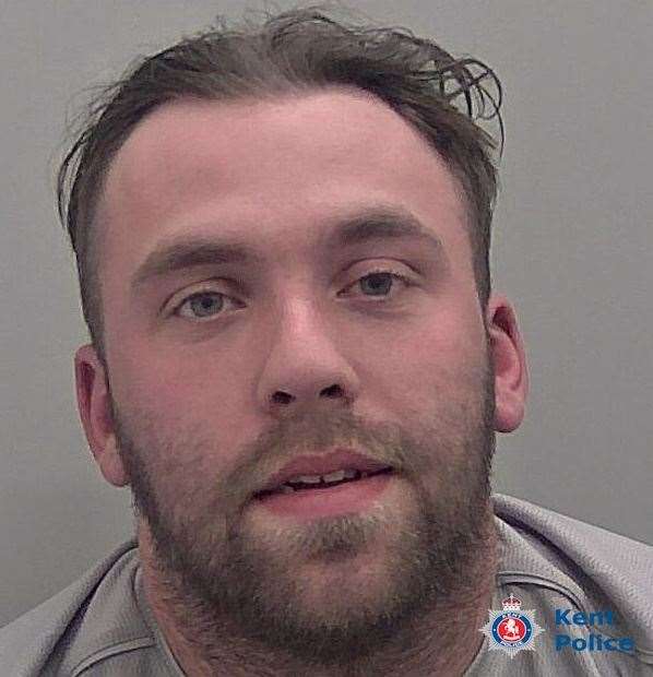 Lauchlan Pritchard attacked two strangers in Maidstone with a metal object before terrorising a takeaway delivery driver and stealing his car. Picture: Kent Police