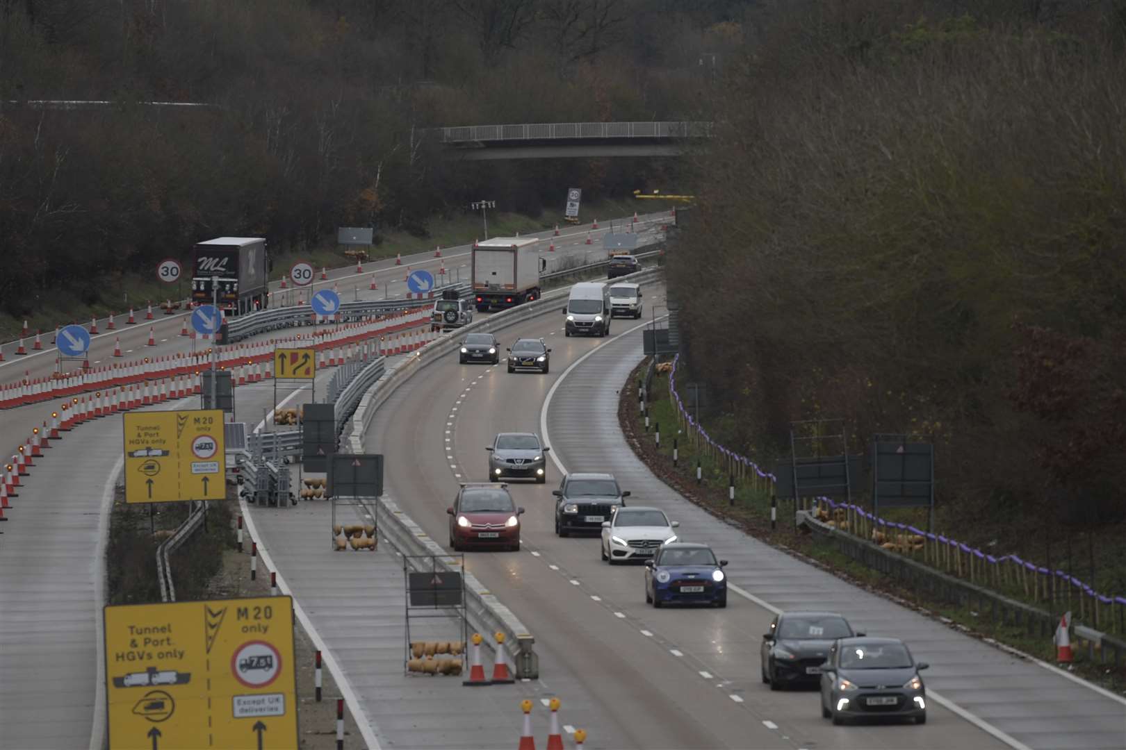 One lane is shut along the stretch, where Operation Brock has been implemented. Stock picture