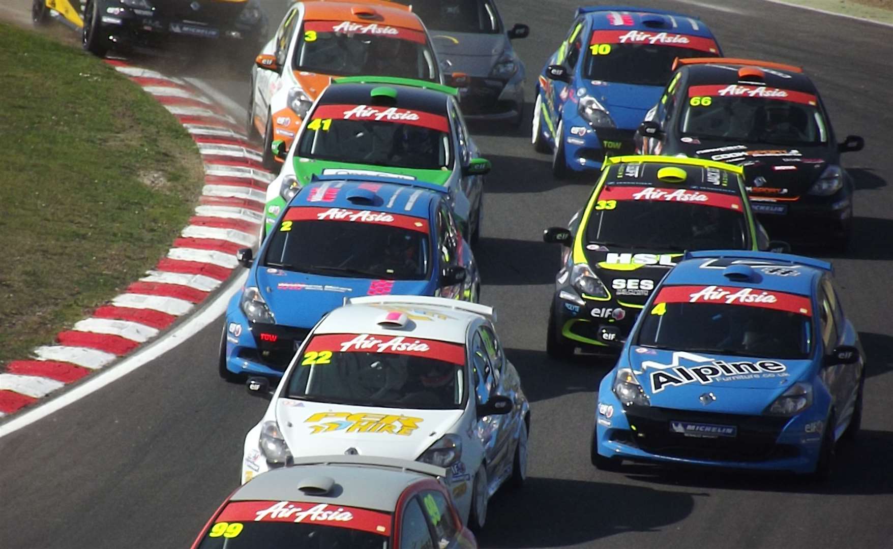 Renault Clio Cup UK, which ended in 2019, used to attract bumper grids, as seen here at Brands Hatch in 2012. Picture: Joe Wright