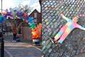 Sisters create giant NHS street tribute with balloons and chalk