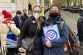 Bereaved families demonstrate outside UK Covid-19 Inquiry