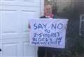 Placard-waving pensioner's one-man anti flats campaign