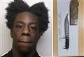 ‘Dangerous’ teen jailed one day after being found with large knife