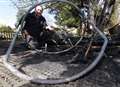 Children's toy shed burnt to the ground