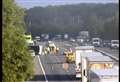 Van flip closes part of M20 after person injured