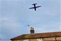 Huge military planes spotted in low level flypast