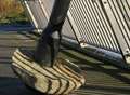 Bollard dragged on to motorway bridge