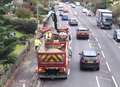 Water leak closes lane in busy town centre