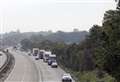 Metal ramp on motorway causes four-car crash