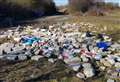 Fly-tippers dump concrete in field