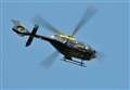 Police helicopter searches for missing person