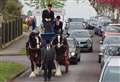 Shire horses give 'proper' Father Christmas his final ride