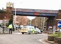 Car flips after hitting traffic island