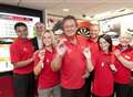 Eric on the oche at new betting shop 