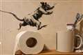 Banksy creates new work in lockdown – in his bathroom